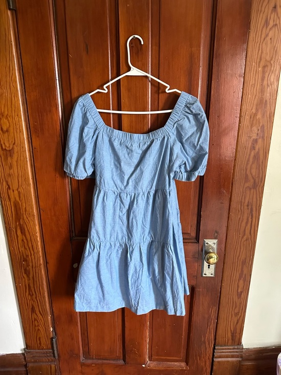 Blush Mark Dresses & Skirts - Light Blue Puff-Sleeve Mini Dress